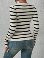 Striped Round Neck Sweater