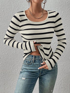 Striped Round Neck Sweater