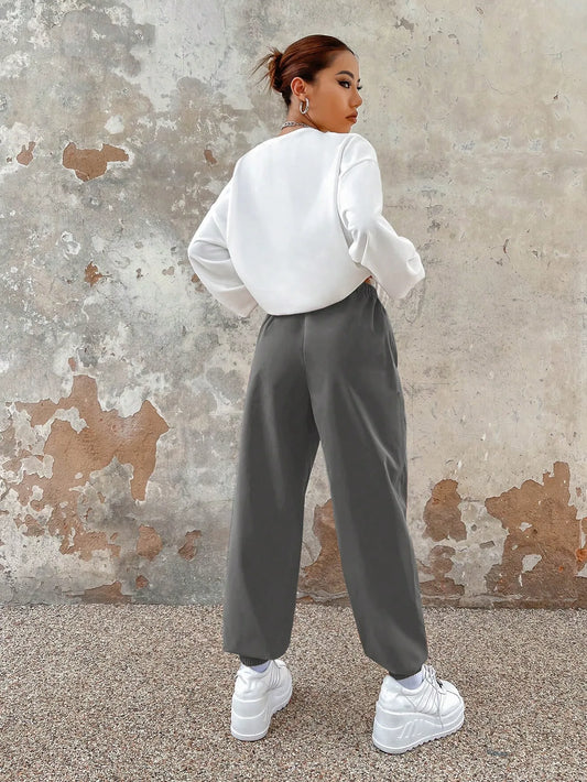 Graphic Drop Shoulder Sweatshirt & Sweatpants