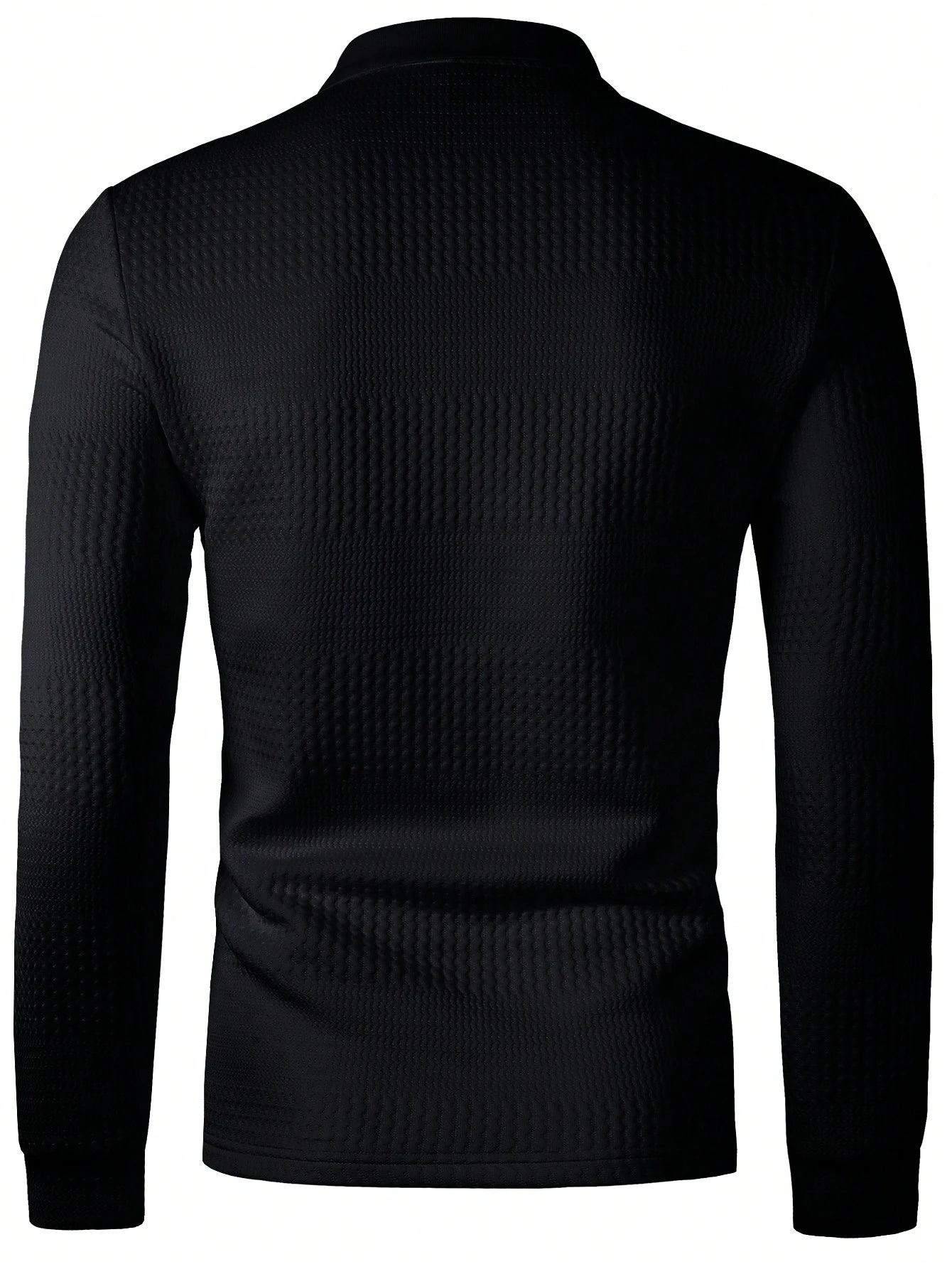 Solid Textured Polo Shirt