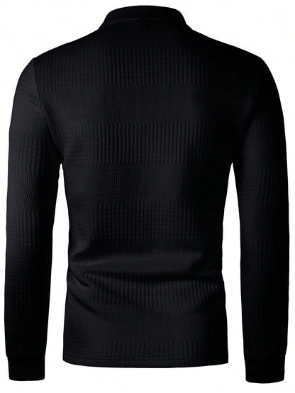 Solid Textured Polo Shirt