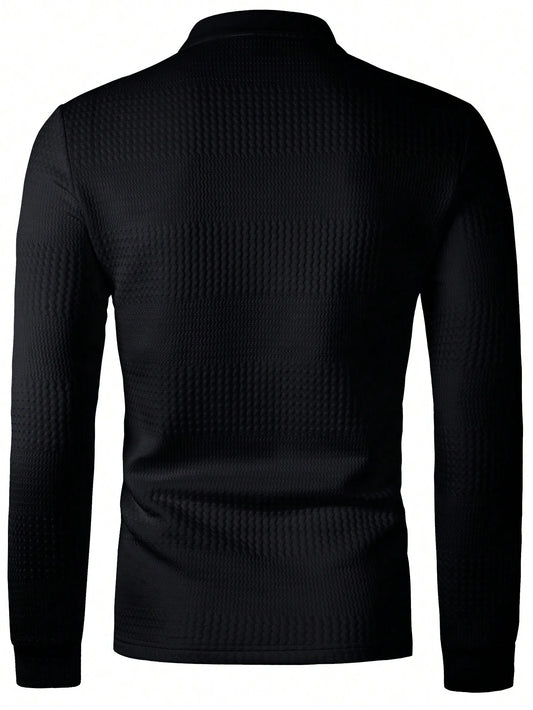 Solid Textured Polo Shirt