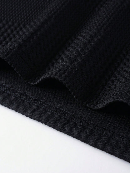 Solid Textured Polo Shirt
