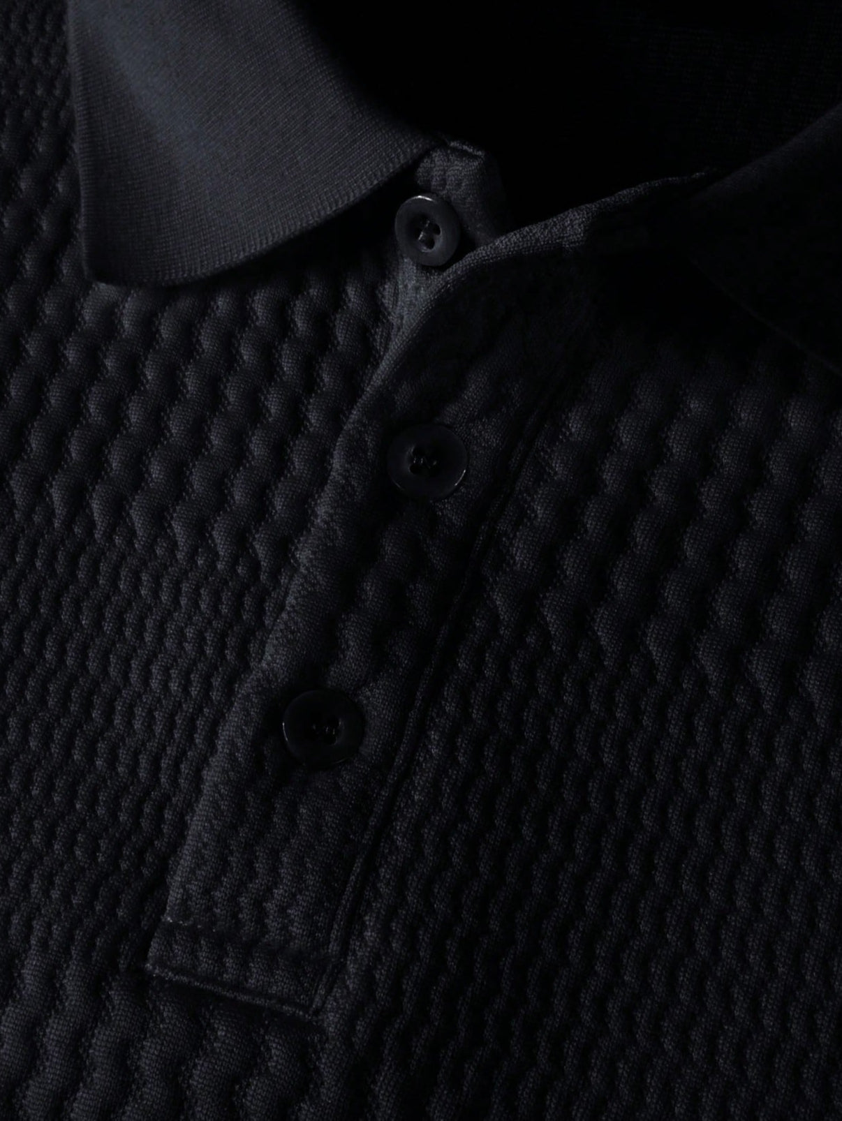 Solid Textured Polo Shirt