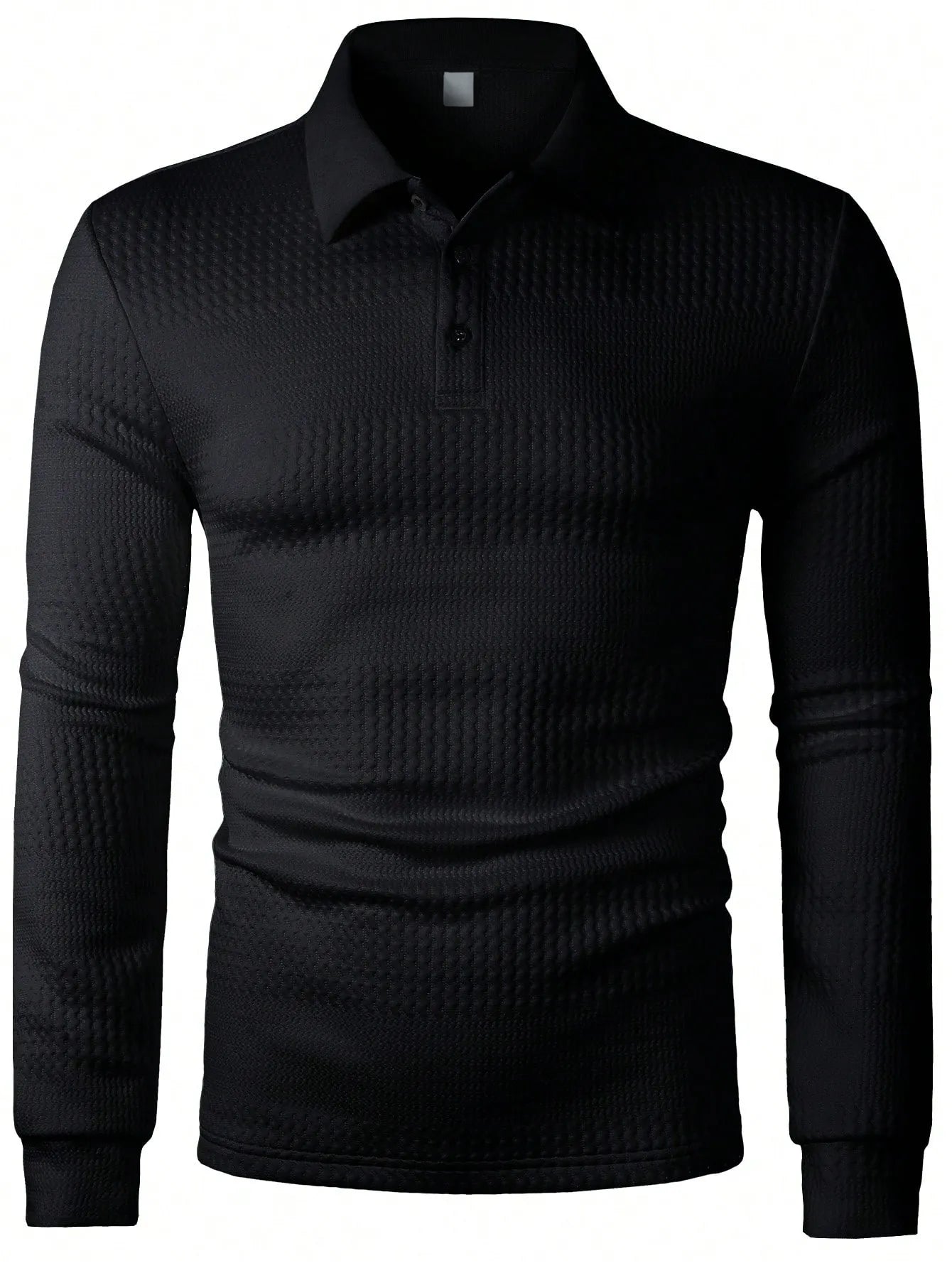 Solid Textured Polo Shirt