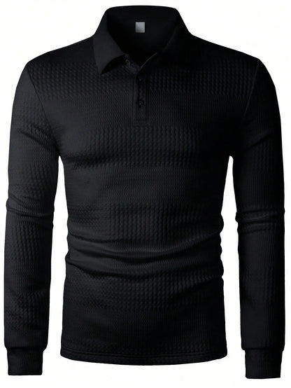 Solid Textured Polo Shirt