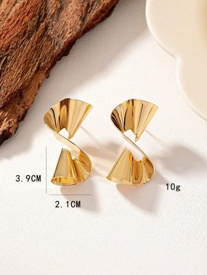 Unique Geometric Design Stud Earrings