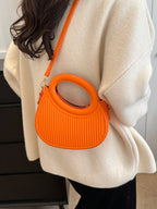 Striped Embossed Handbag
