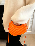 Striped Embossed Handbag