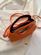 Striped Embossed Handbag