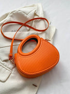 Striped Embossed Handbag