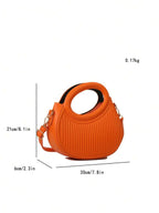 Striped Embossed Handbag