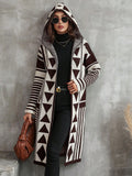 Drop Shoulder Hooded Duster Cardigan