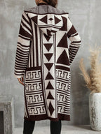 Drop Shoulder Hooded Duster Cardigan