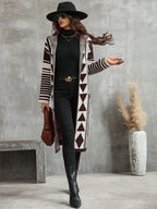 Drop Shoulder Hooded Duster Cardigan