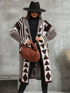 Drop Shoulder Hooded Duster Cardigan