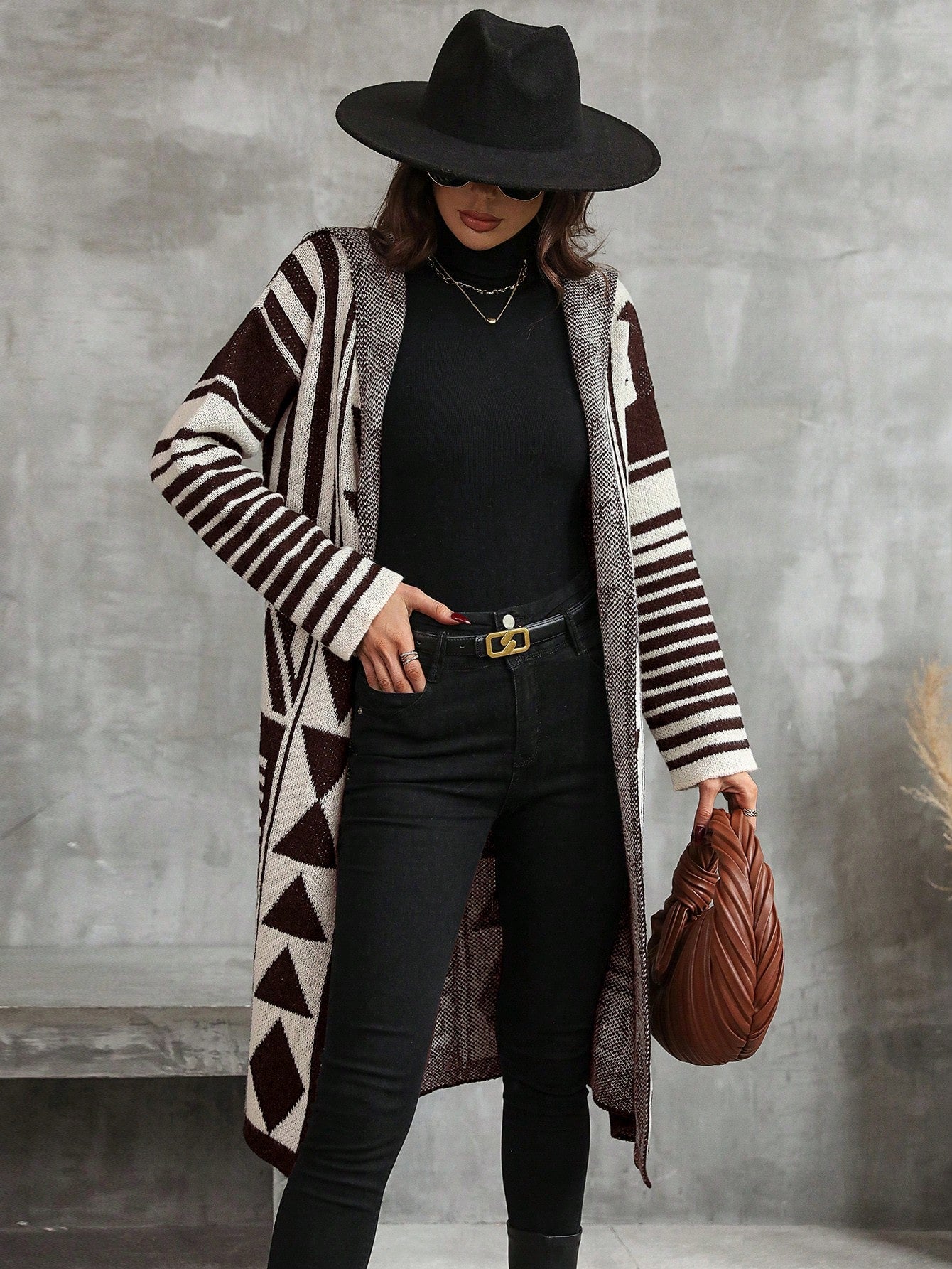 Drop Shoulder Hooded Duster Cardigan