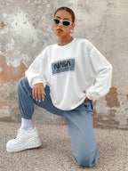Graphic Drop Shoulder Sweatshirt & Sweatpants
