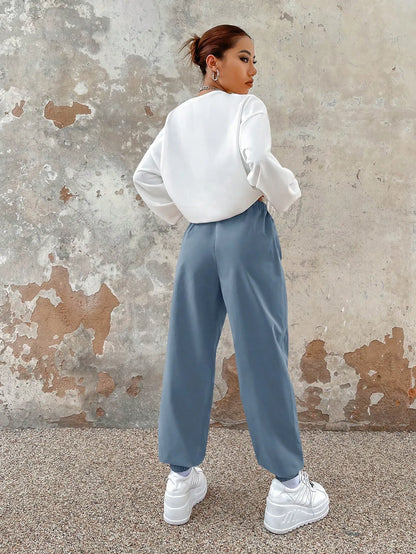 Graphic Drop Shoulder Sweatshirt & Sweatpants