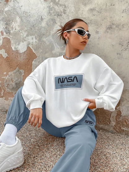 Graphic Drop Shoulder Sweatshirt & Sweatpants