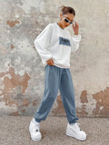 Graphic Drop Shoulder Sweatshirt & Sweatpants
