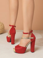 Red High Heel Sandal