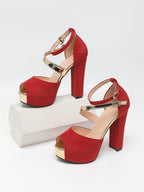 Red High Heel Sandal