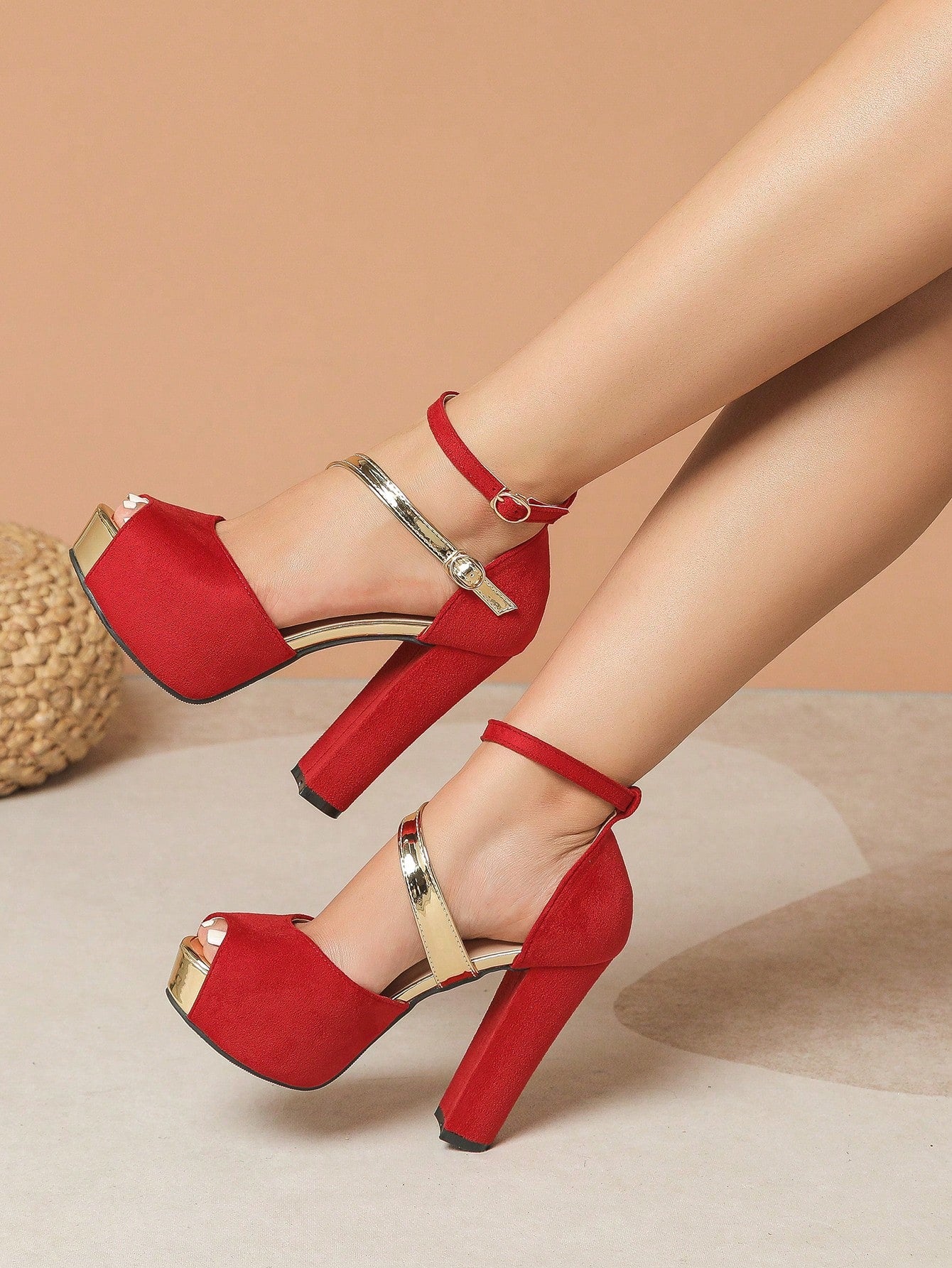 Red High Heel Sandal