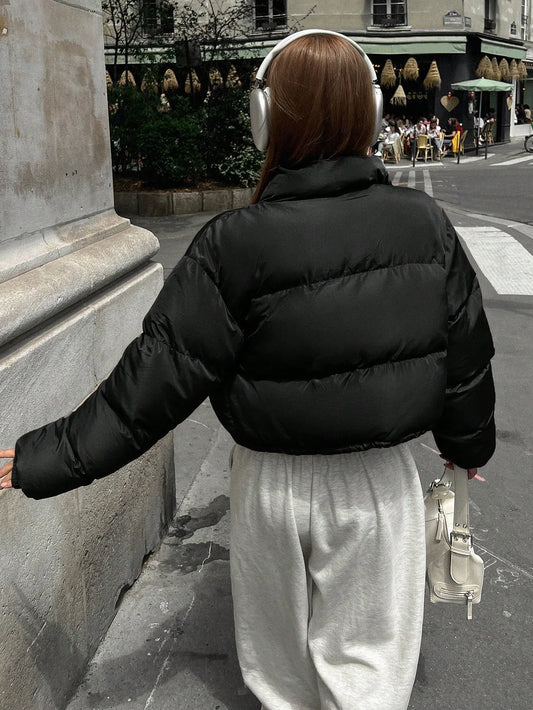 Drop Shoulder Padded Coat