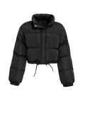Drop Shoulder Padded Coat