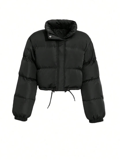 Drop Shoulder Padded Coat