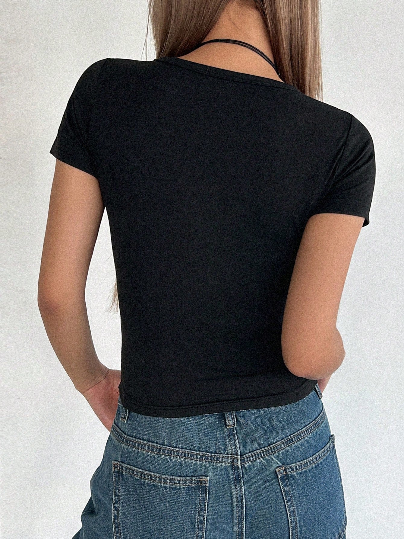 Cropped Short Sleeve T-Shirt