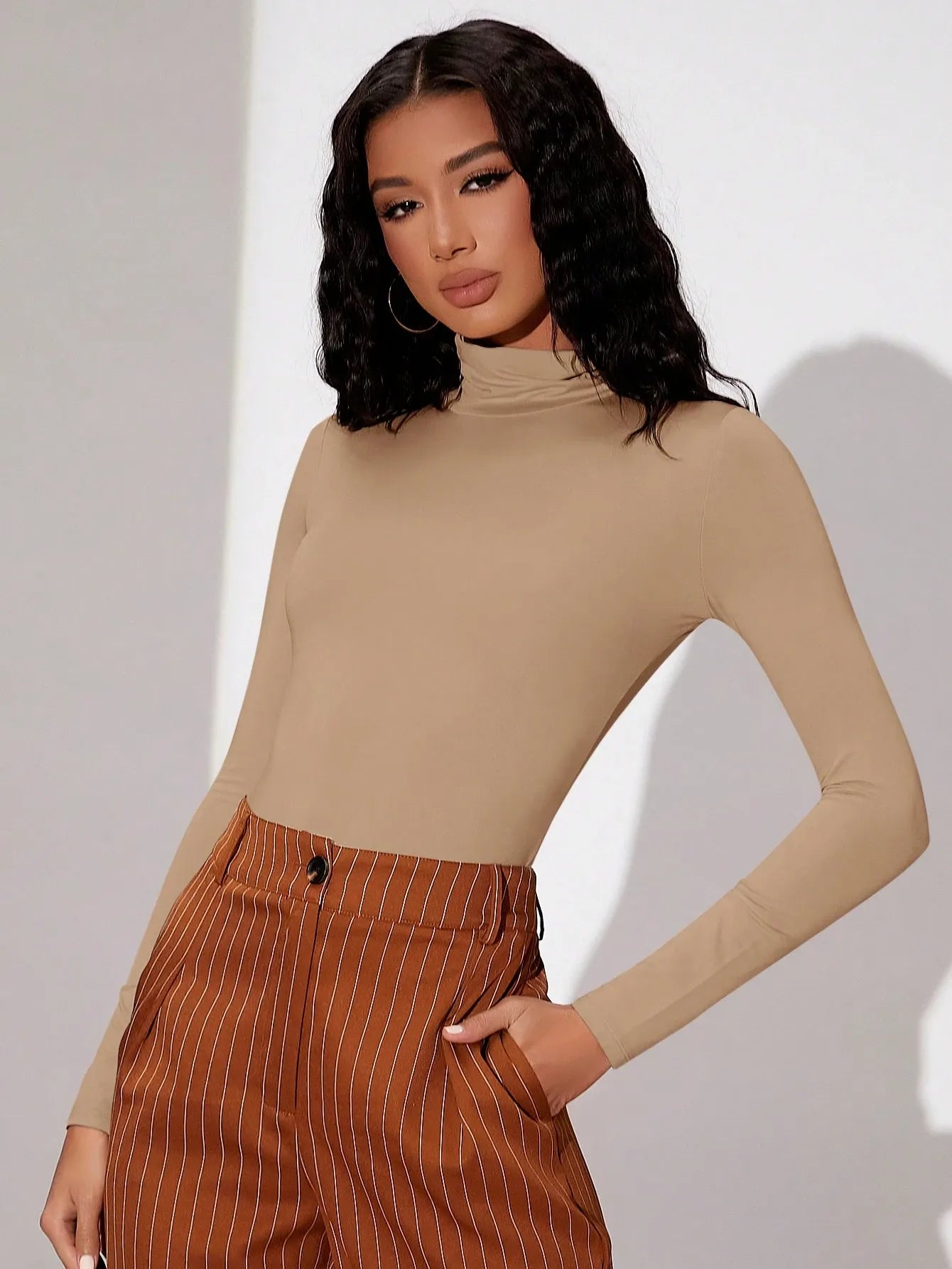 Mock Neck Long Sleeve Bodysuits