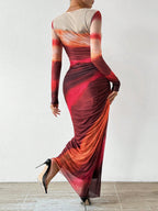 Tie-Dye Round Neck Dress