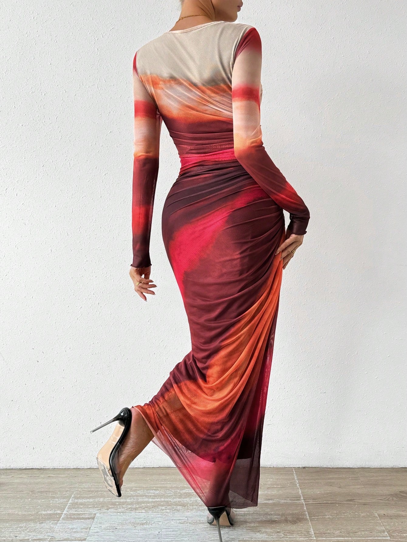 Tie-Dye Round Neck Dress