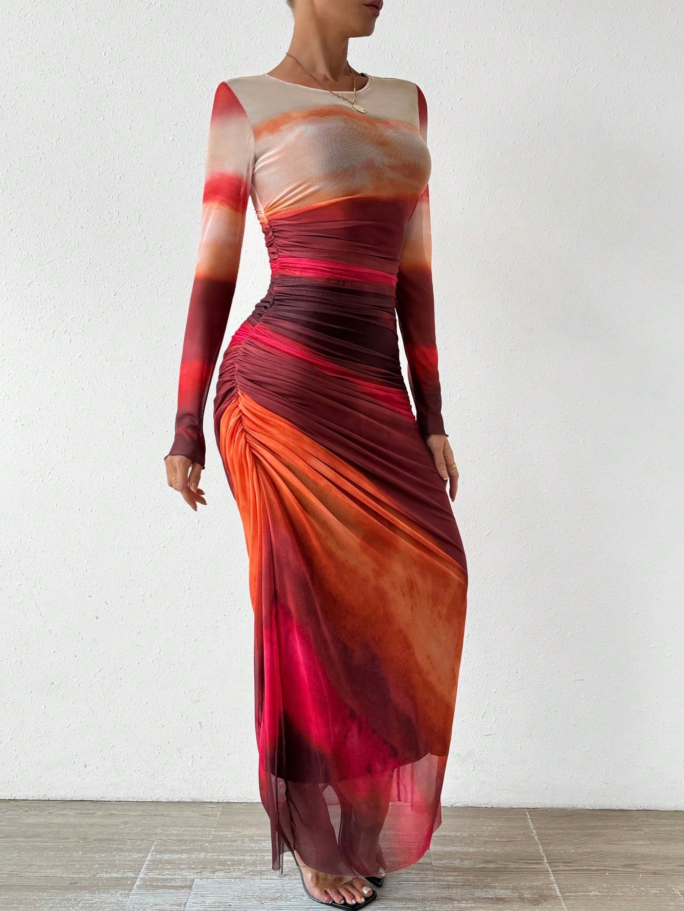 Tie-Dye Round Neck Dress