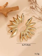 Retro Fan-Shaped Asymmetric Earrings