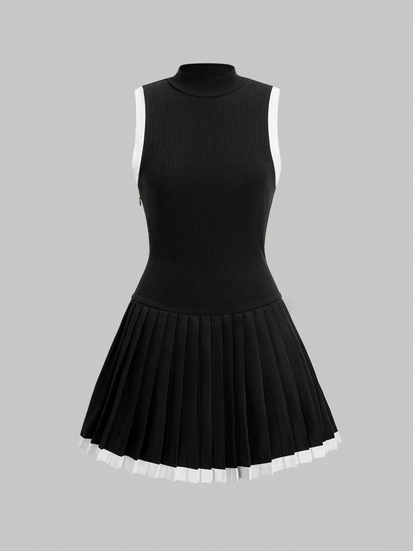 Pleated Sweater  Dress