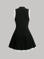 Pleated Sweater  Dress
