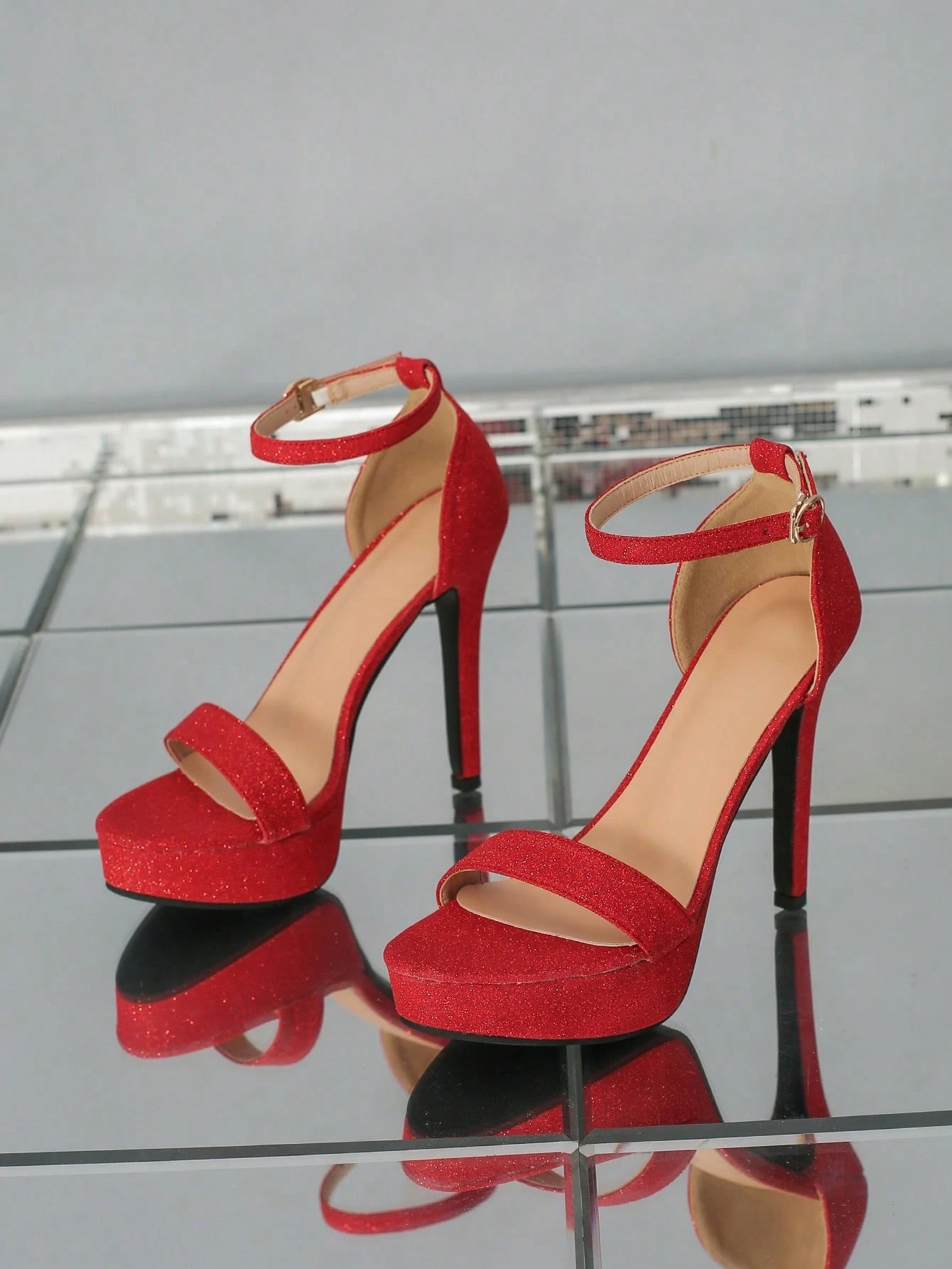 Ankle Strap High Heel Stiletto Sandals