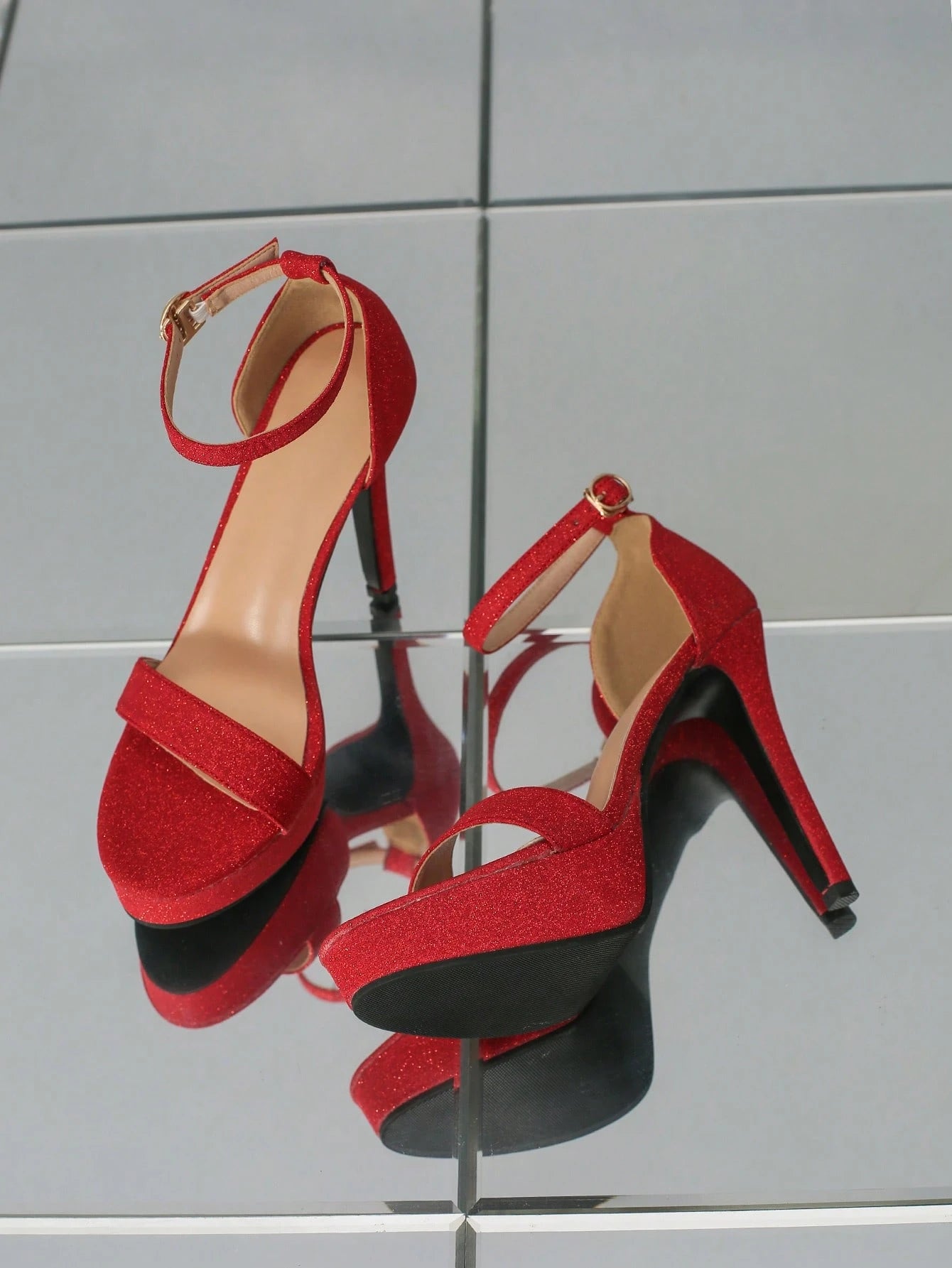 Ankle Strap High Heel Stiletto Sandals