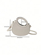 Striped Embossed Handbag