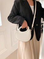 Striped Embossed Handbag