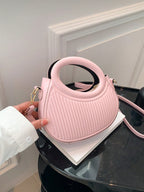Striped Embossed Handbag