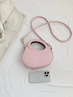 Striped Embossed Handbag