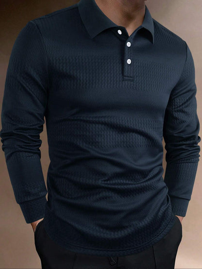 Solid Textured Polo  Shirts