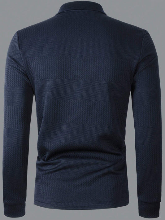 Solid Textured Polo  Shirts