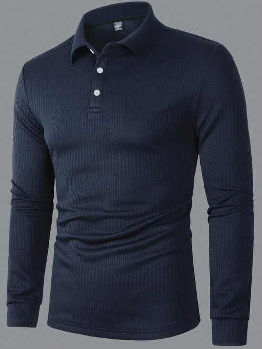 Solid Textured Polo  Shirts