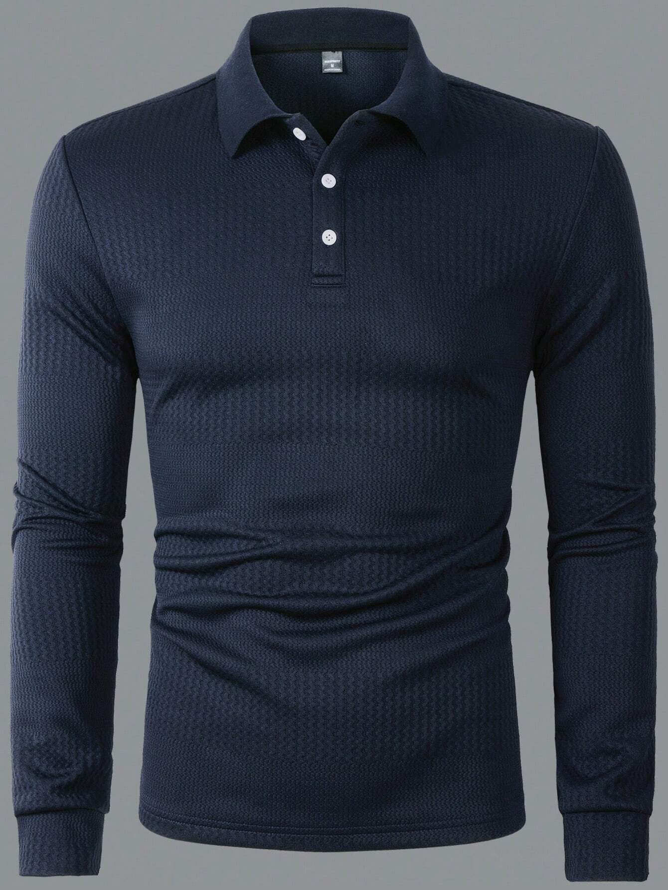 Solid Textured Polo  Shirts