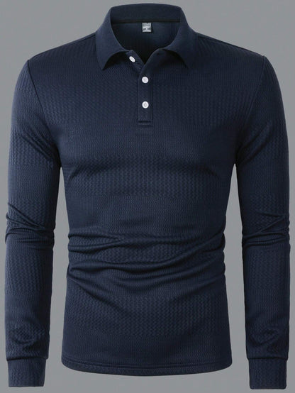 Solid Textured Polo  Shirts